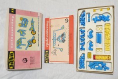 JAVA - joc vechi din anii 1970, Jucarie veche de colectie - Joc de constructie cu broșura de asamblare