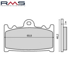 Lichidare: Set placute frana - Husaberg FS 400-450-600 E C - Kawasaki ZXR - ZZR 400-1100 - ZX Ninja 600-900 - Suzuki RGV 250-GSF-GSX (RMS)