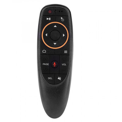 Telecomanda smart, usor de utilizat, material durabil, cu microfon, pentru TV, PC, negru foto