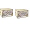 Set 2 huse depozitare ConceptSeller cu fermoar, pilota/haine, crem/transparent, 65x55x40 cm