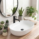 Lavoar ceramic pentru blat CLEO alb - REA