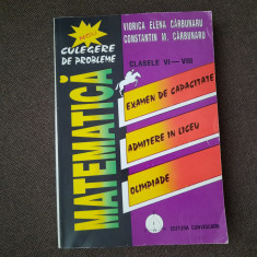 CULEGERE DE PROBLEME DE MATEMATICA clasele VI- VIII -- CARBUNARU 24/0