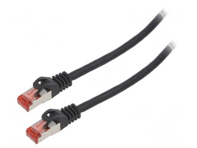 Cablul Patch S/FTP 6 LSZH negru 1,5m 26AWG foto