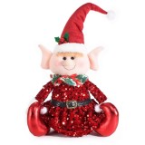 Figurina Elf Fetita textil multicolor 22x14x46 cm