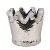 Cumpara ieftin Ghiveci flori teracota argintie 12x10 cm