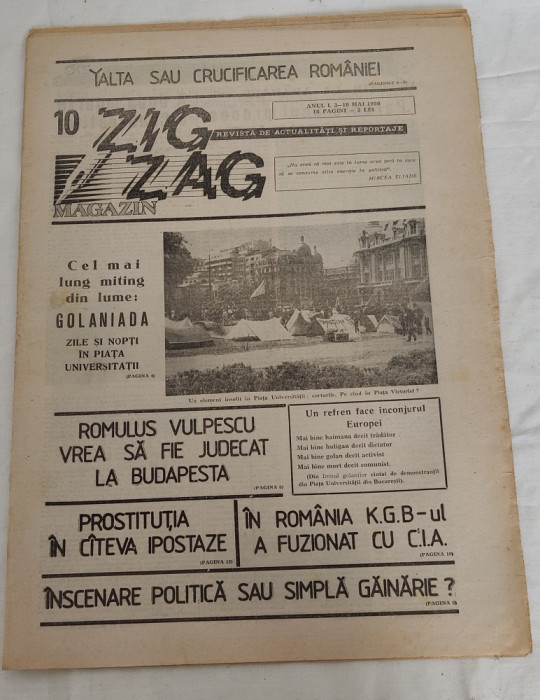 ZIG ZAG Magazin (3-10 mai 1990) Anul 1, nr. 10