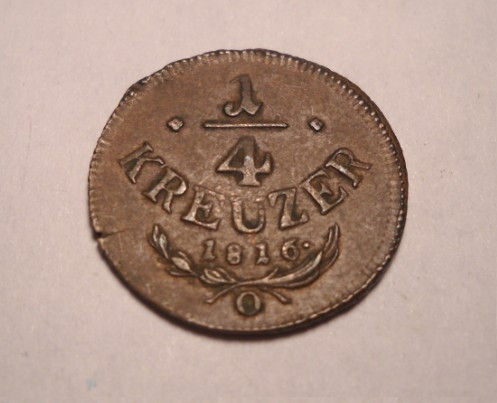 1/4 kreuzer 1816 O Piesa de Colectie