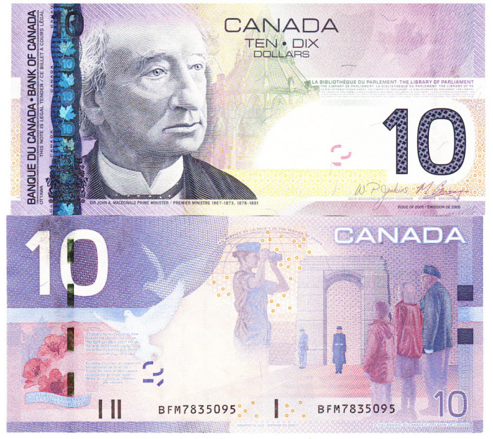 Canada 10 Dolari 2005 P-102Ab UNC