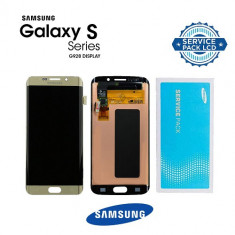 Display Cu Touchscreen Samsung Galaxy S6 Edge Plus G928 Original Auriu foto