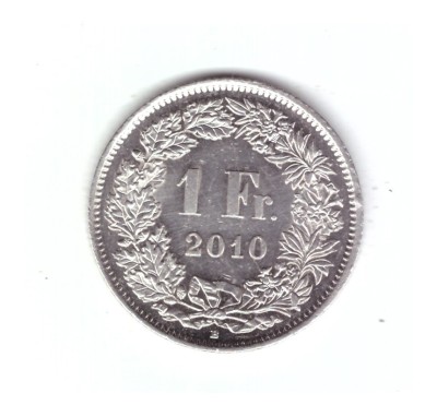 Moneda Elvetia 1 franc 2010, stare foarte buna, curata foto