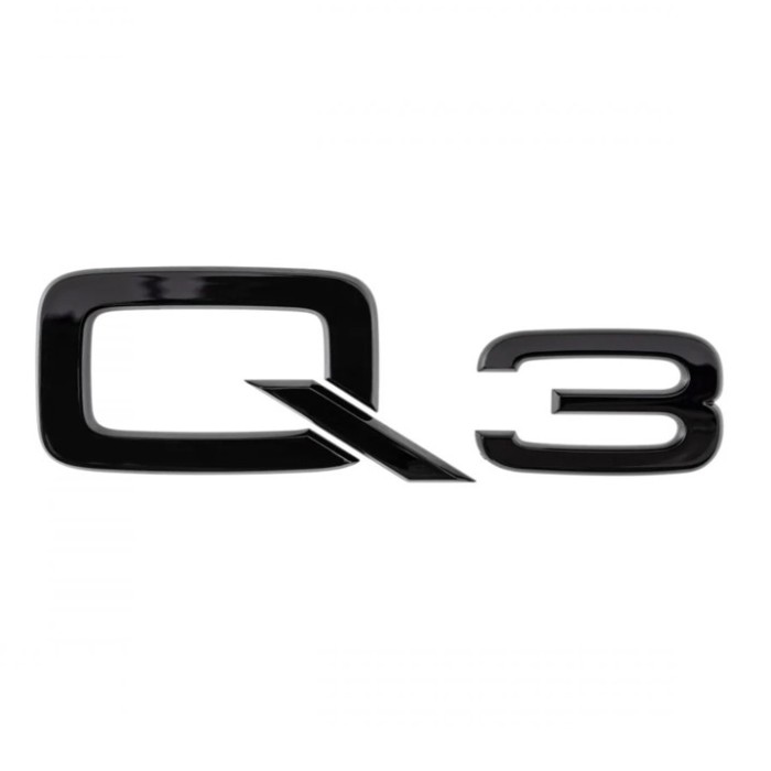 Emblema Q3 pentru Audi,Negru lucios