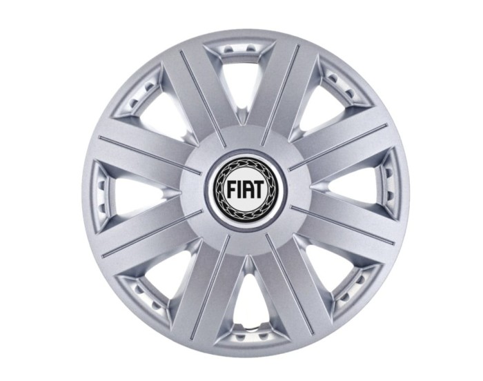 Set 4 capace roti Cosmos cromat R15, pentru gama auto Fiat