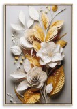 Mauro Ferretti Patrat De Perete Cu Cadru Flora M 42X3,5X62 | Aosom Romania