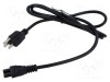 Cablu IEC C5 mamă NEMA 5-15 (B) 1,8m negru POS 3x18AWG