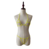 Q574-9 Lenjerie fetish din material elastic cu decupaje, S/M