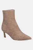 Steve Madden cizme din piele &icirc;ntoarsă Lulah culoarea bej, cu toc cui, 11003282