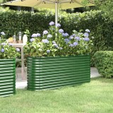 vidaXL Strat &icirc;nălțat grădină 152x40x68 cm oțel vopsit electrostatic