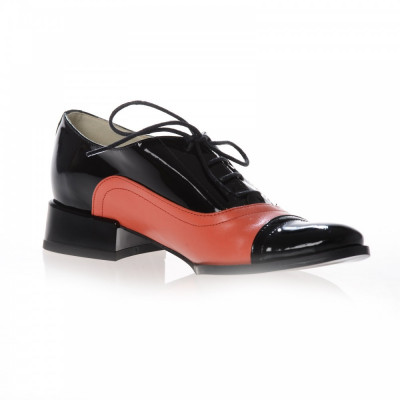 Pantofi piele naturala Tempest Negru Coral - sau Orice Culoare foto