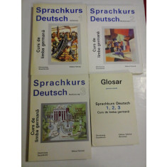 CURS DE LIMBA GERMANA Sprachkurs Deutsch 1; 2; 3 (Curs general Manual pentu adulti) * GLOSAR german-roman - U. Haussermann; G. Dietric