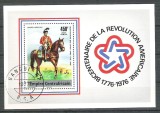 Central African Republic 1977 Anniversaries, perf. sheet, used R.032, Stampilat