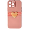 Husa Silicon 3D Cartoon Inima Roz Apple iPhone 13 Pro Max - Protectie Telefon Fun