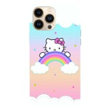 Husa compatibila cu Apple iPhone 15 Pro Max, Viceversa, model Cloudy star Hello kitty , Silicon, TPU, Transparent, Carcasa