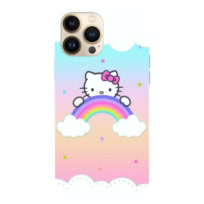 Husa compatibila cu Apple iPhone 13 Mini, Viceversa, model Cloudy star Hello kitty, Silicon, TPU foto