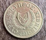 C50 CL 1 - Moneda foarte veche - Cipru - 2 centi - 1993