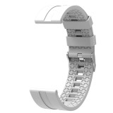 Curea din silicon compatibila cu TicWatch Pro, Telescoape QR, 22mm, Oatmeal White