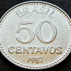 Moneda 50 CENTAVOS - BRAZILIA, anul 1987 * cod 160