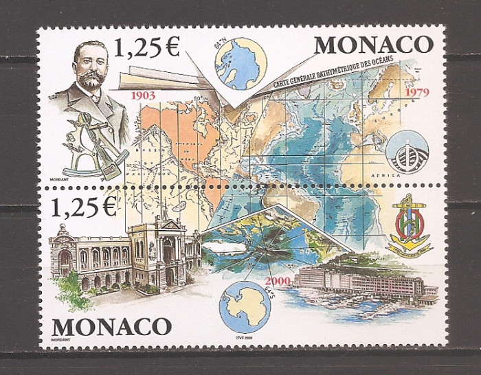 Monaco 2003 - Centenarul Hărții batimetrice generale a oceanelor, MNH