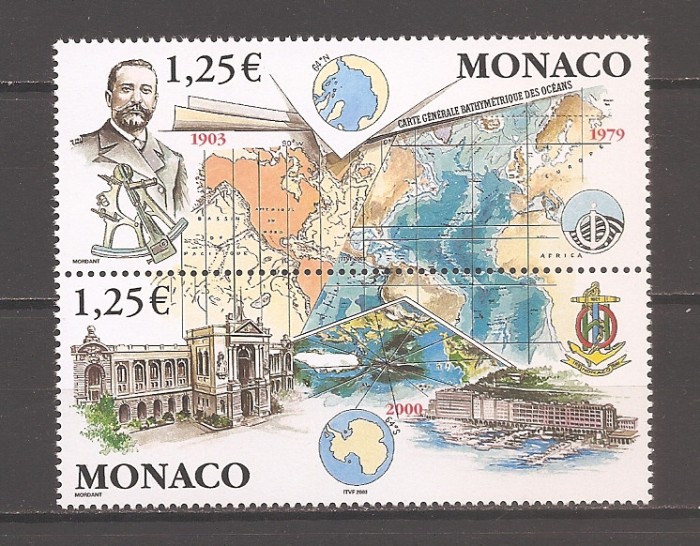 Monaco 2003 - Centenarul Hărții batimetrice generale a oceanelor, MNH