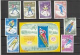 ROMANIA 1984 LP 1091 LP 1092 J.O.DE IARNA SARAJEVO SERIE + COLITA NEDANTELATA STARE MNH