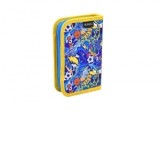 Penar neechipat cu două clape, dimensiune 13,5 x 19,5 x 3 cm, Football Doodle, print interior