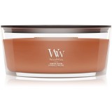 Woodwick Pumpkin Praline lum&acirc;nare parfumată cu fitil din lemn 453.6 g