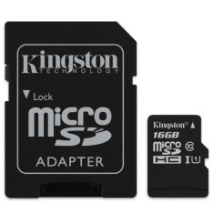 Card de Memorie MicroSD HC Kingston Canvas Select 16 GB Clasa 10 Viteza citire 80MBs Adaptor SD foto