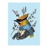 Carte postala Berkley Bestiary Winter Waxwing Berkley Bestiary Winter Waxwing Large Embellished Holiday Notecards