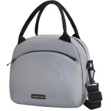 Geanta termica pentru pranz flippy, multifunctionala, compartimentata, impermeabila, 2 tipuri de manere, 26x14.3x21.2 cm, gri