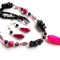set colier si cercei cu agate si ochii de soim 41947