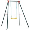 Leagan pentru copii 6-12 ani, cu cadru din metal, inaltime reglabila, multicolor, 155x160x180 cm GartenVIP DiyLine, ART