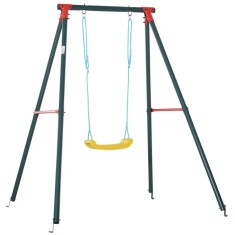 Leagan pentru copii 6-12 ani, cu cadru din metal, inaltime reglabila, multicolor, 155x160x180 cm GartenVIP DiyLine foto