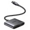 Cititor Card USB-C UGREEN CM387, USB-A - SD - microSD, Negru