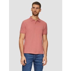 s.Oliver Tricou polo barbati, din bumbac cu croiala Regular Fit, logo, Roz prafuit, XL