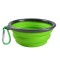 Bol pliabil pentru caini si pisici, silicon, 400-800 ml, inatime 5 cm, latime 13 cm, verde