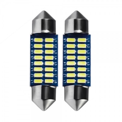 Set 2 x Becuri auto LED SMD, 5W, 16 LED foto