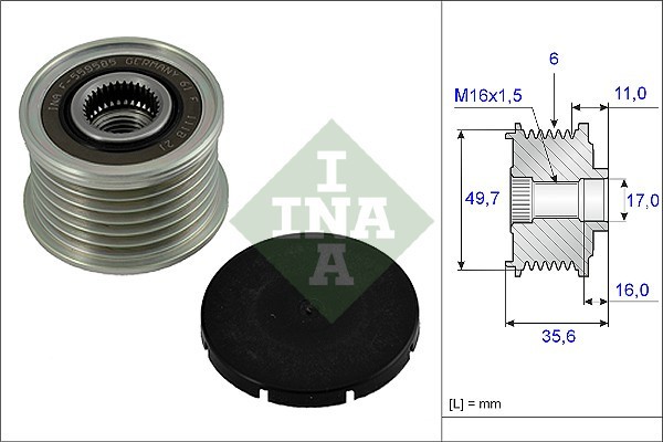 INA 535 0016 10 Sistem roata libera, generator