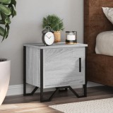 Gossi noptiere, 2 buc., sonoma gri, 40x30x40 cm, lemn prelucrat