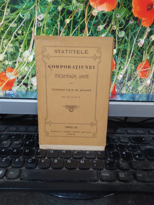 Statutele Corporațiunei Meseriilor unite din Baia de Aramă, anul 1905 august 28,, T&acirc;rgu jiu 1906, 013