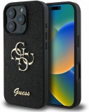 Guess Husa Fixed Glitter 4G Metal Logo iPhone 16 Pro Negru