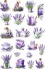 Sticker decorativ, Colaj cu Lavanda, 20 stickere, Mov, 90 cm, 1339STK-15